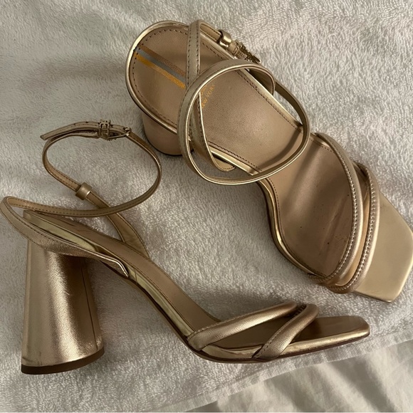 Gold Sam Edelman Kia Heels size 10.5 - Picture 2 of 10